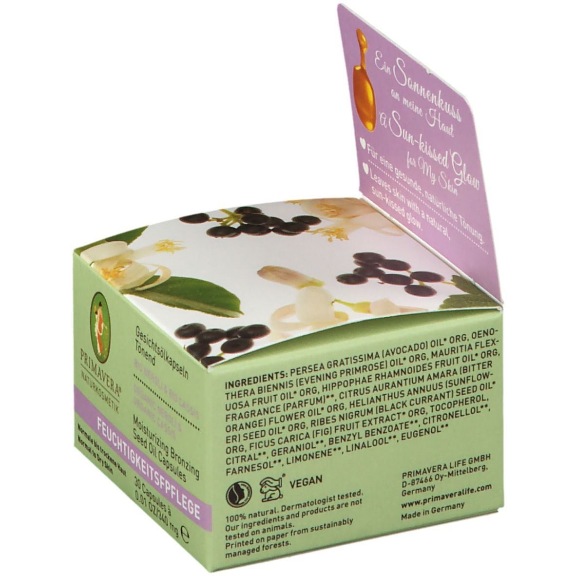 PRIMAVERA® Gesichtsölkapseln tönend bio Neroli-Cassis