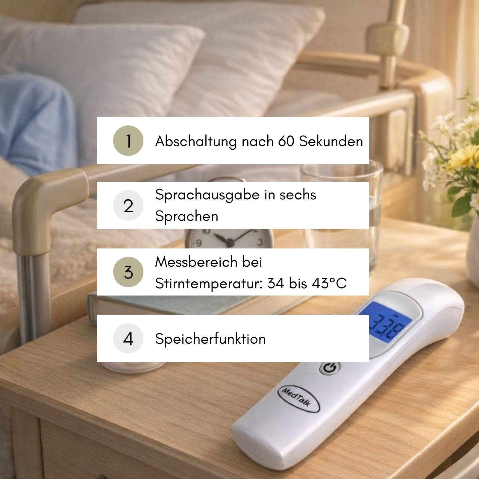 MedTalk Sprechendes IR Fieberthermometer
