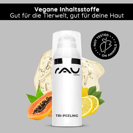 RAU Cosmetics Tri-Peeling Fruchtsäure- & Enzympeeling mit weißem Tee Tiefenreinigung