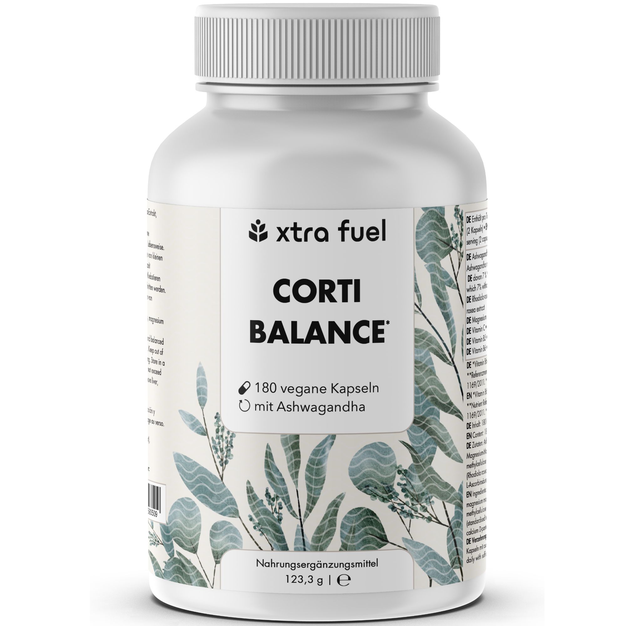 Xtra Fuel Corti Balance - Anti-Stress Nährstoffmix mit Ashwagandha, Rhodiola & Vitamin B6 123 g Kapseln
