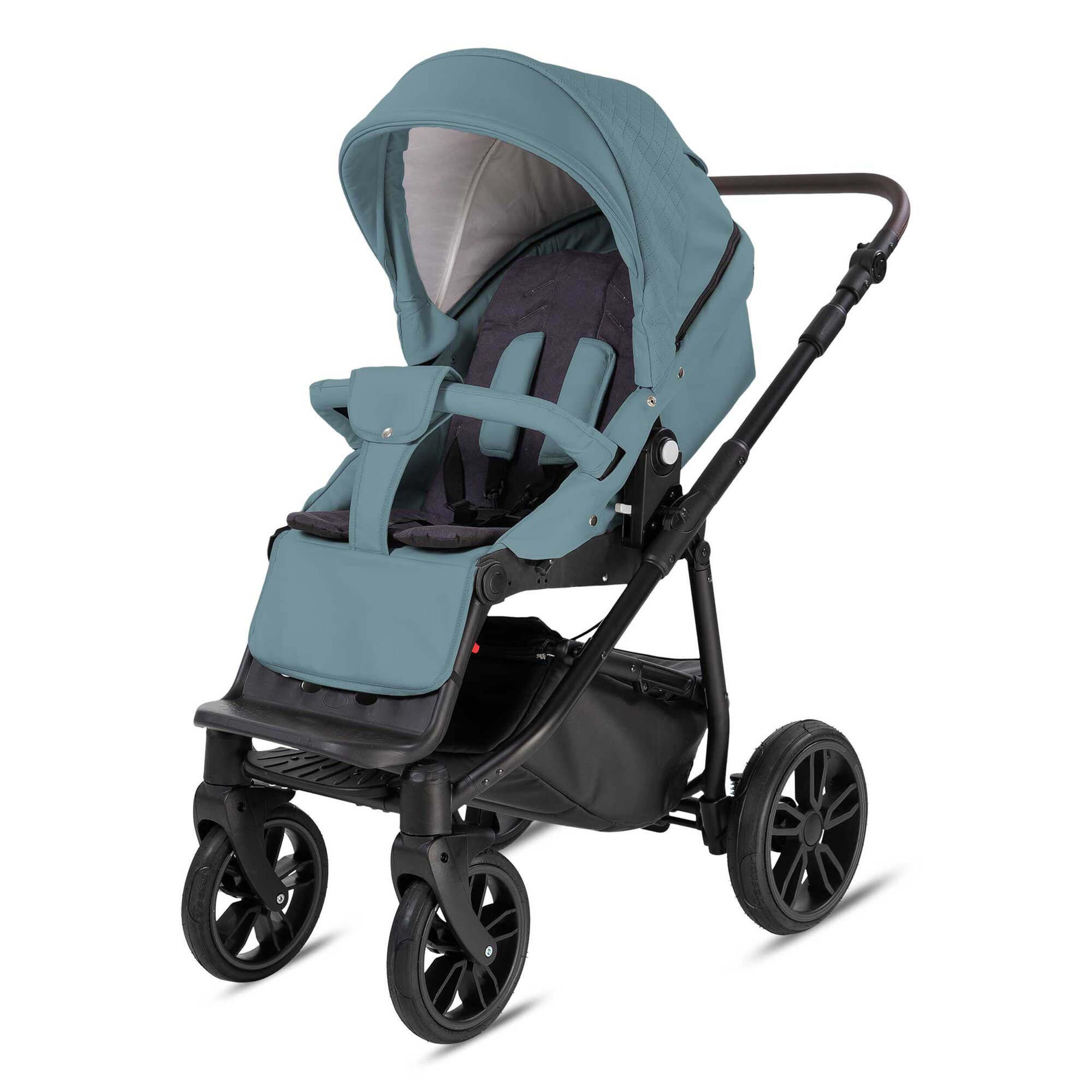 Friedrich Hugo Minigo Flow 2 in 1 Kombikinderwagen Luftreifen, Blue Grey