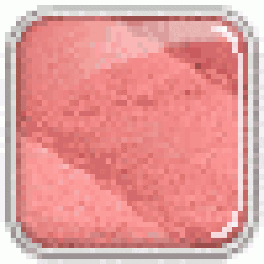 Quadratischer, rosa Make-up-Blusher. Zwei Farbtöne, diagonale Streifen.
