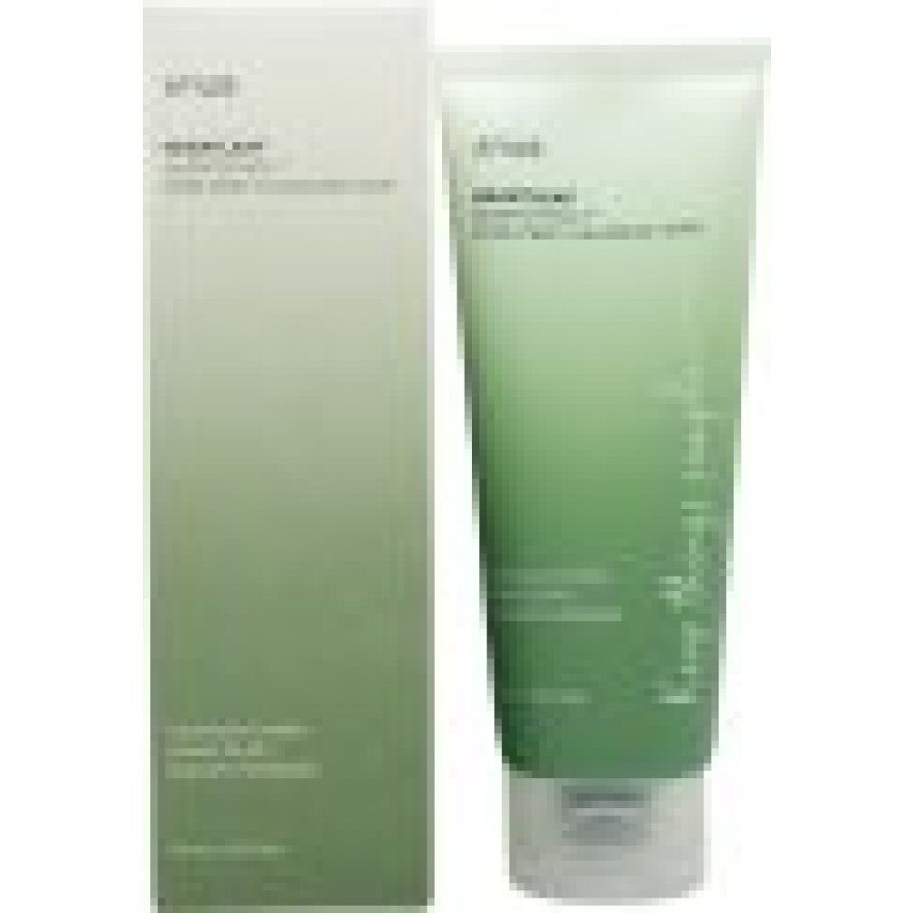 Produkt und Verpackung. Grüne Tube und weiße Schachtel. Text: Anua Heartleaf Quercetinol Pore Deep Cleansing Foam.