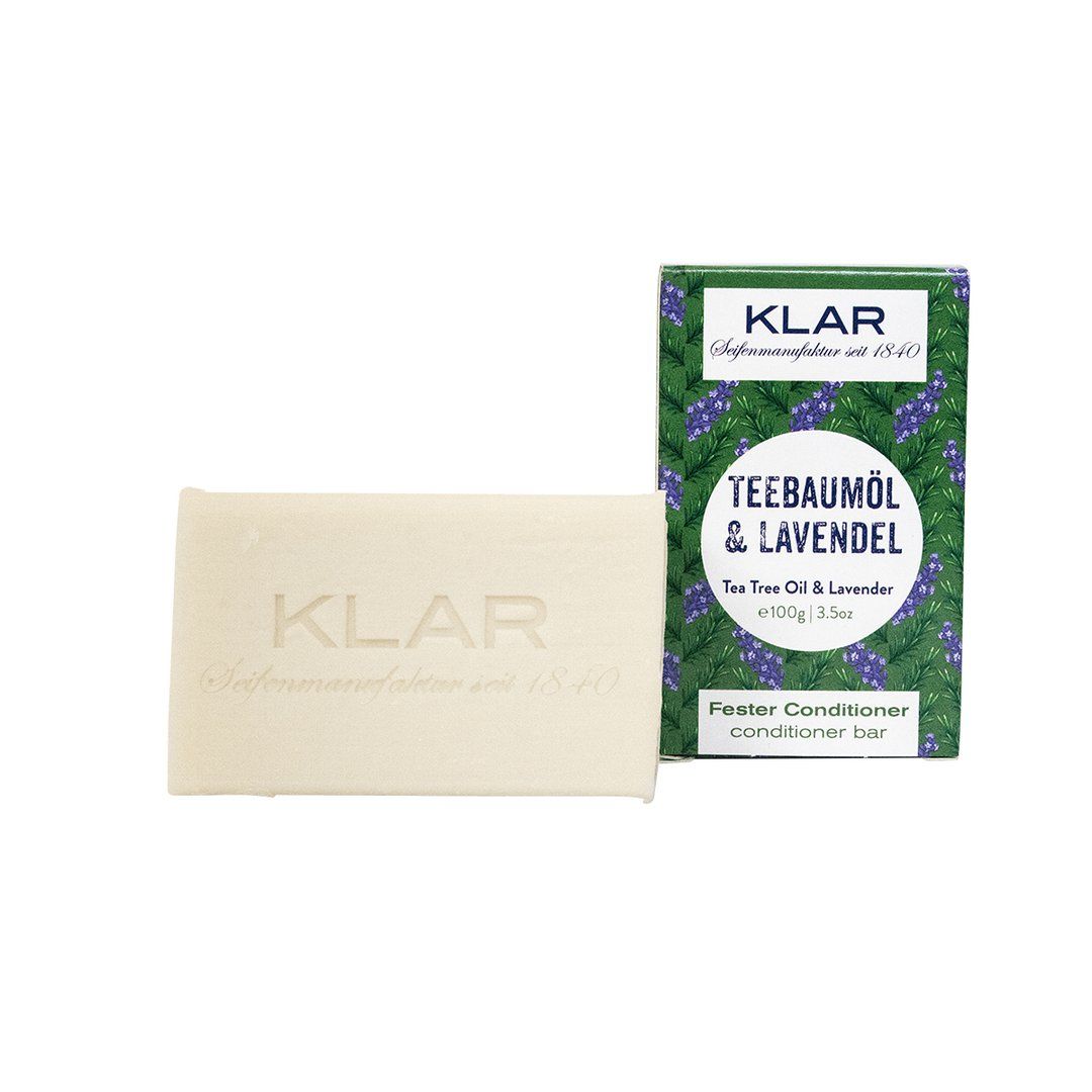 Klar-Seifen - Klar's fester Conditioner Teebaumöl/Lavendel (gegen Schuppen)