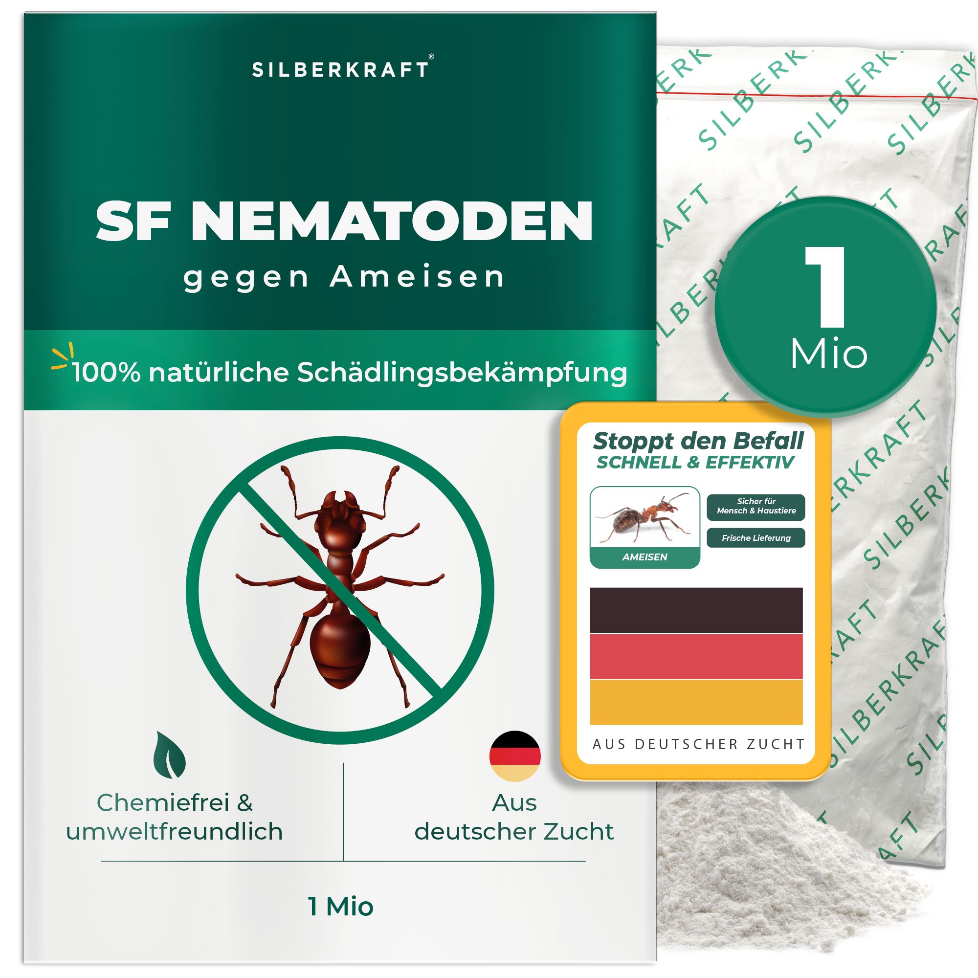 SILBERKRAFT SF Nematoden gegen Ameisen 1 Mio