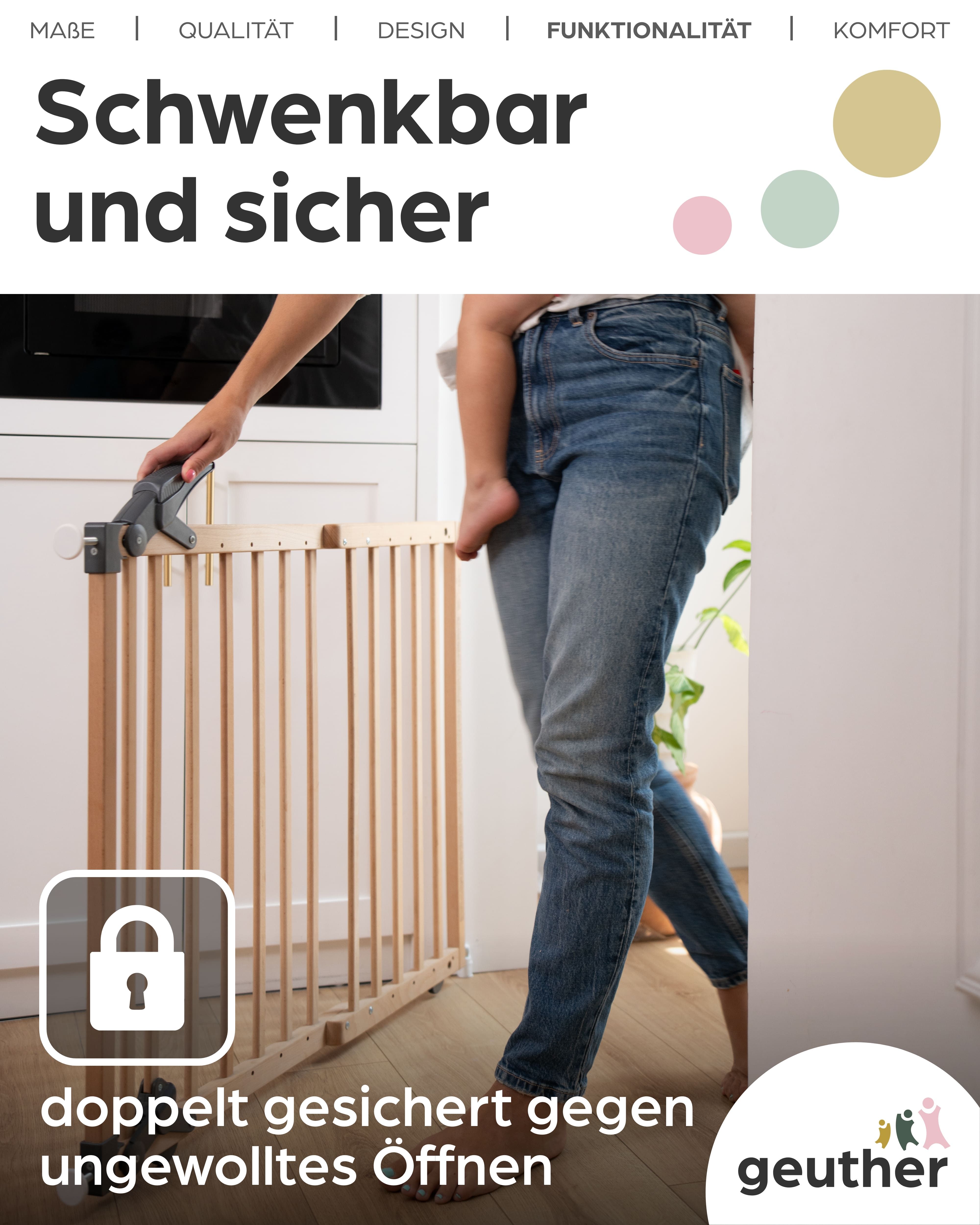 GEUTHER Türschutzgitter Nina 68–102 cm Holz weiß