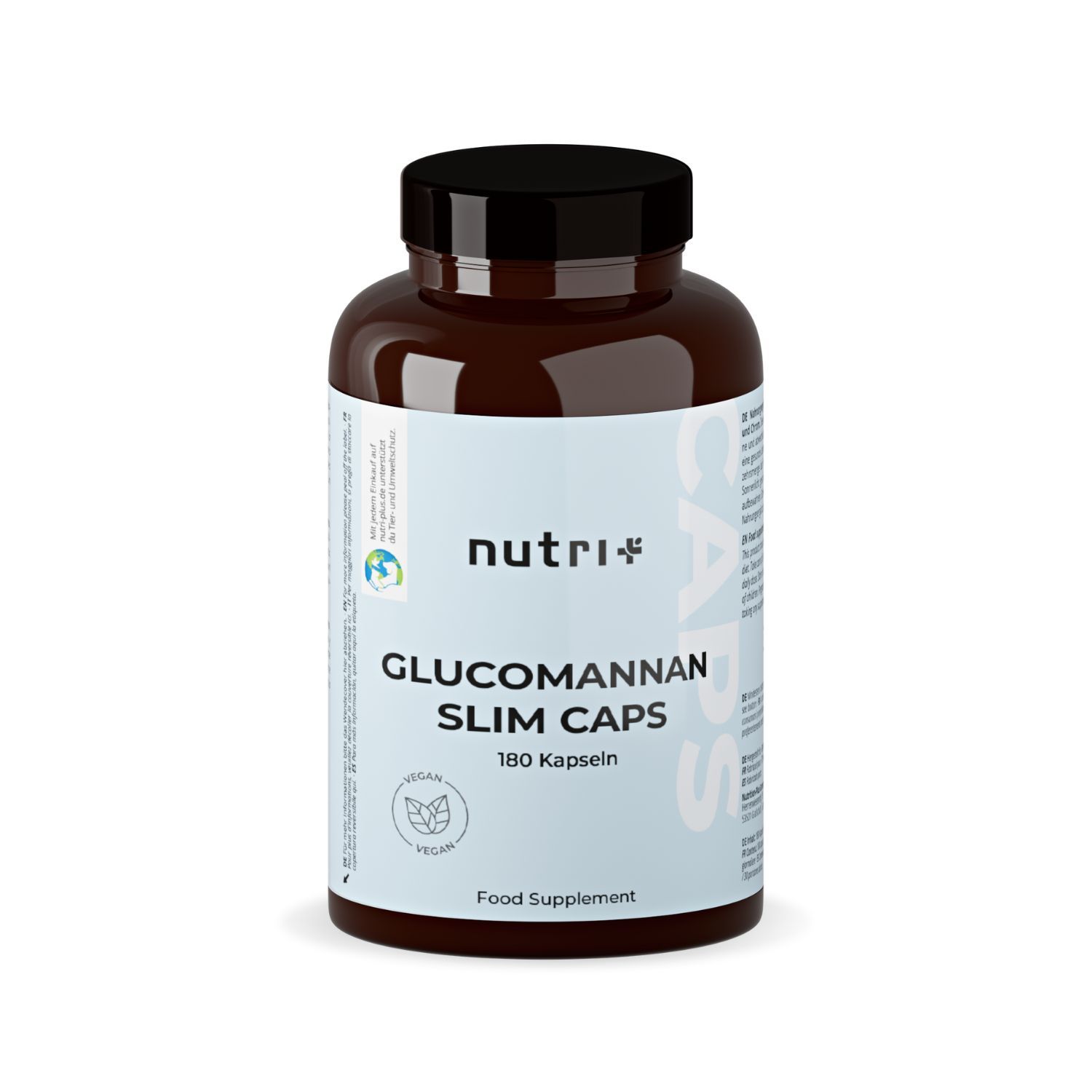 nutri+ Glucomannan Slim Kapseln zum Abnehmen + Gewichtsverlust