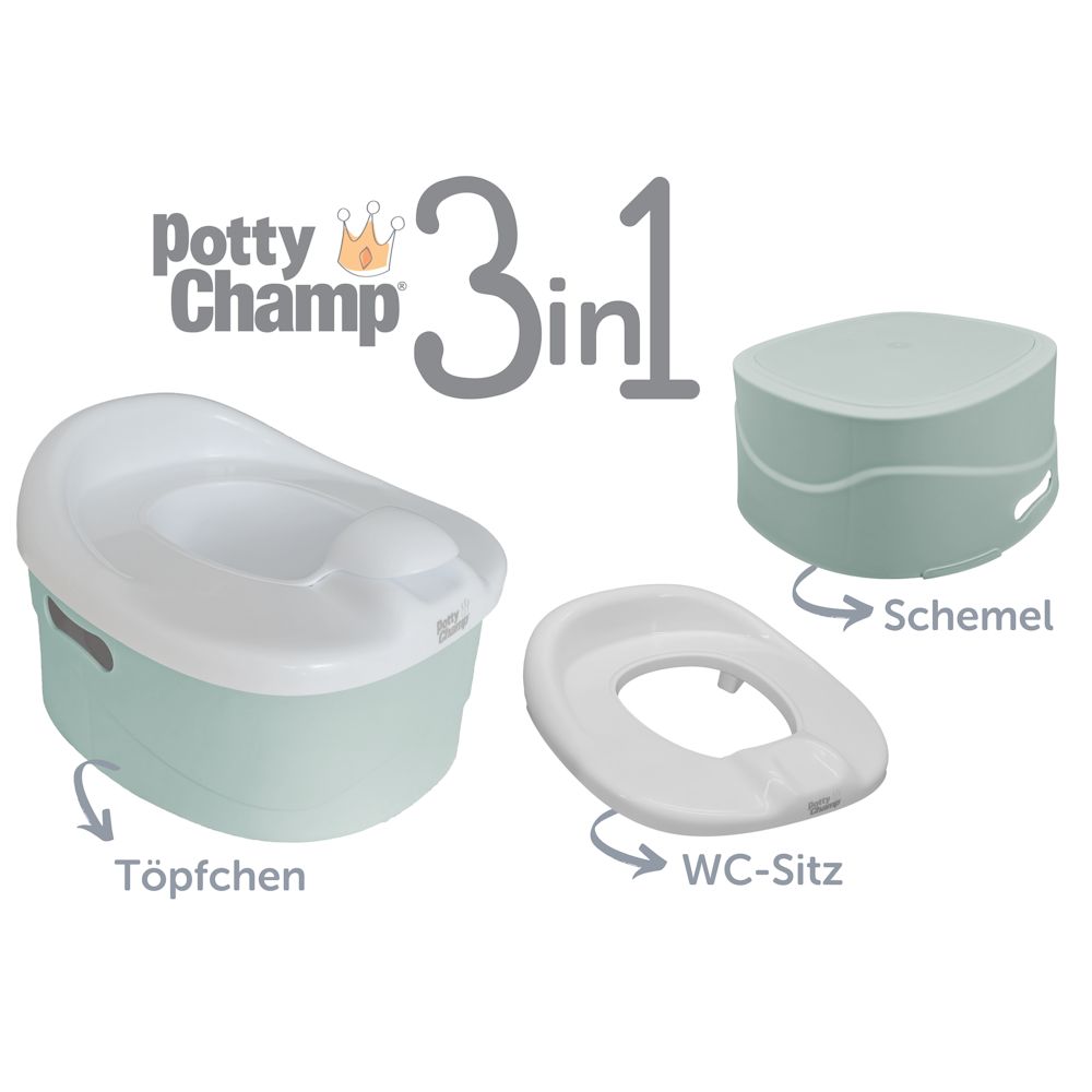 PottyChamp - 3in1 - Kinder Töpfchen, WC-Sitz & Schemel