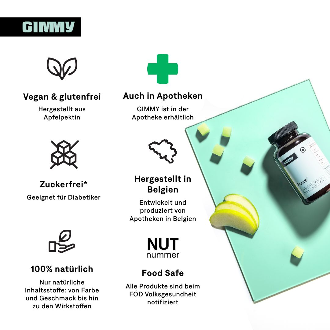 GIMMY Focus Gummies - Nahrungsergänzungsmittel für mehr Konzentration