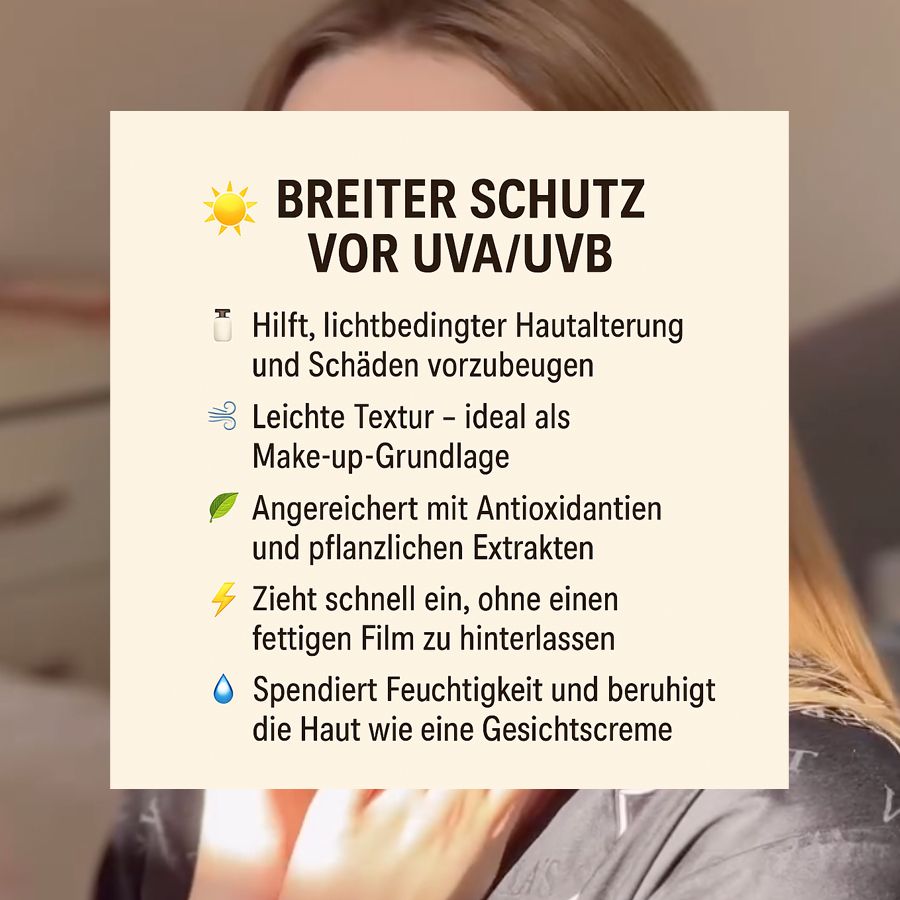 ED COSMETICS Sonnencreme SPF 30 – Feuchtigkeit, Antioxidantien & ANTI-AGING-Schutz fürs Gesicht