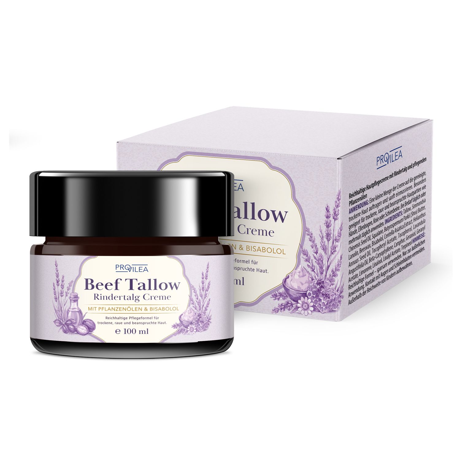 Provilea Rindertalg Creme Testsieger – Beef Tallow 100 ml Hautcreme
