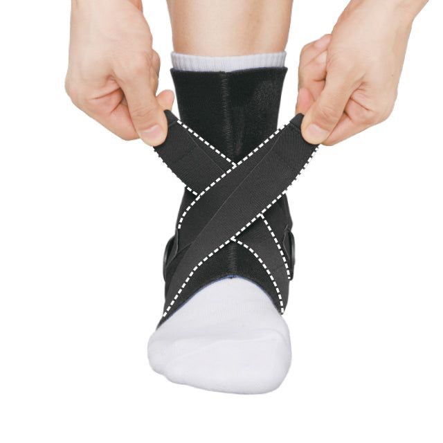 A2-DX Sprunggelenkbandage Schwarz (Rechts - XL)