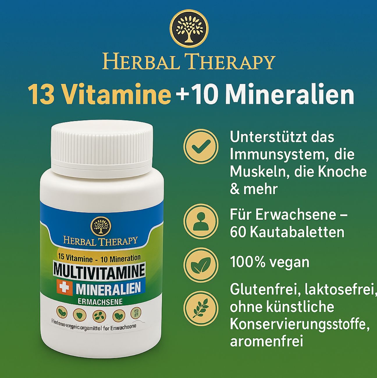 Herbal Therapy MULTIVITAMINE + MINERALIEN Erwachsene