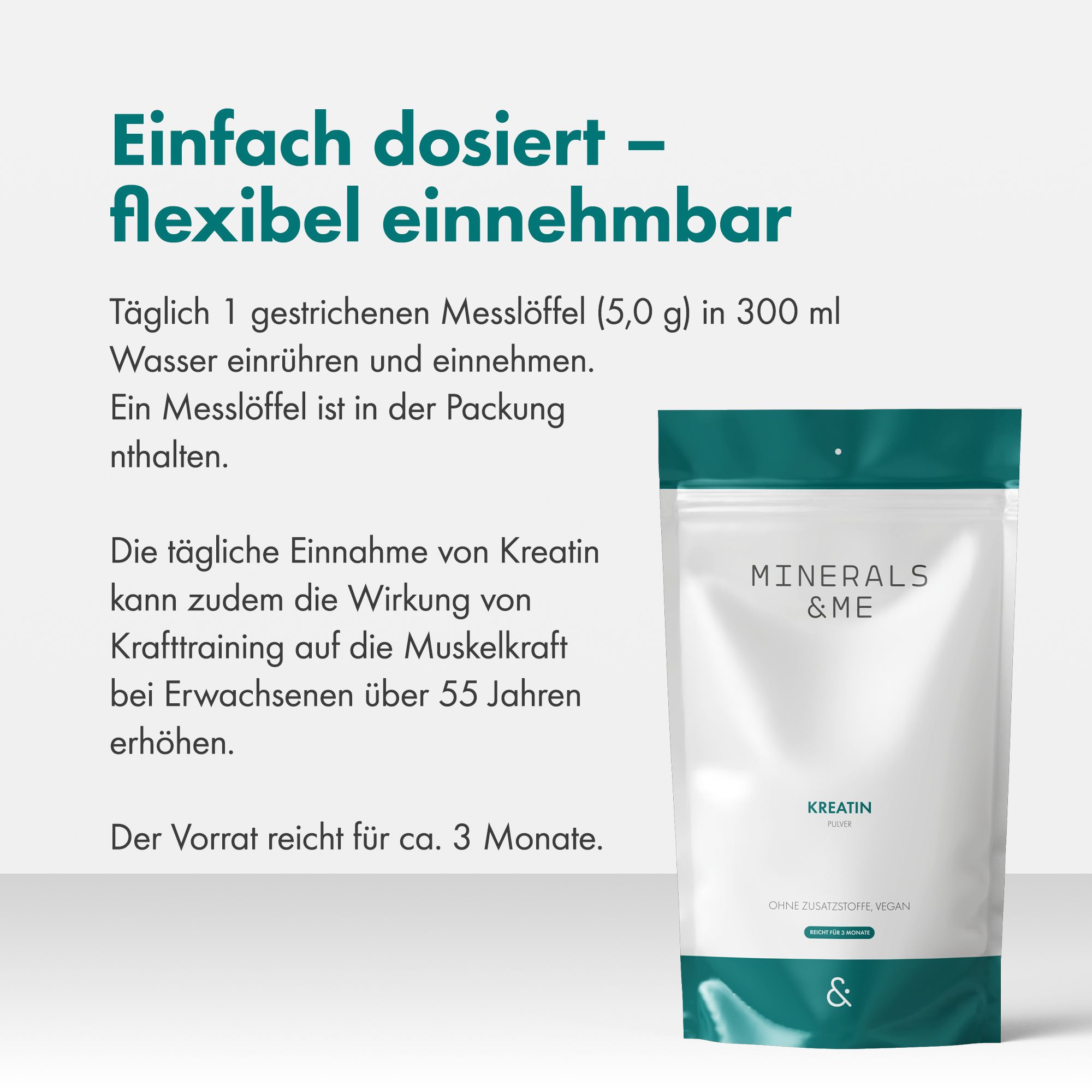 MINERALS & ME® Kreatin Pulver