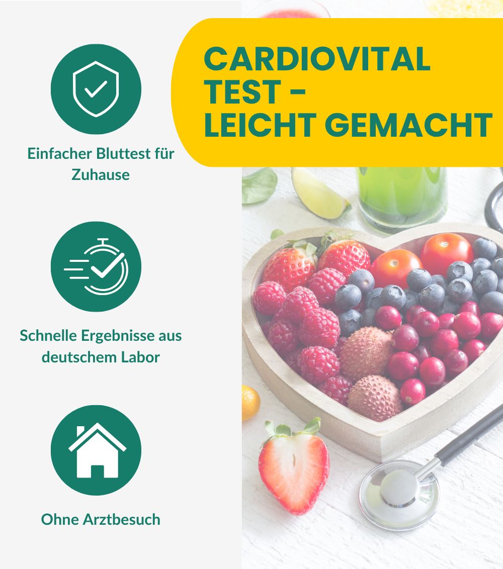 Einfacher Bluttest für Zuhause, schnelle Ergebnisse aus deutschem Labor, ohne Arztbesuch.