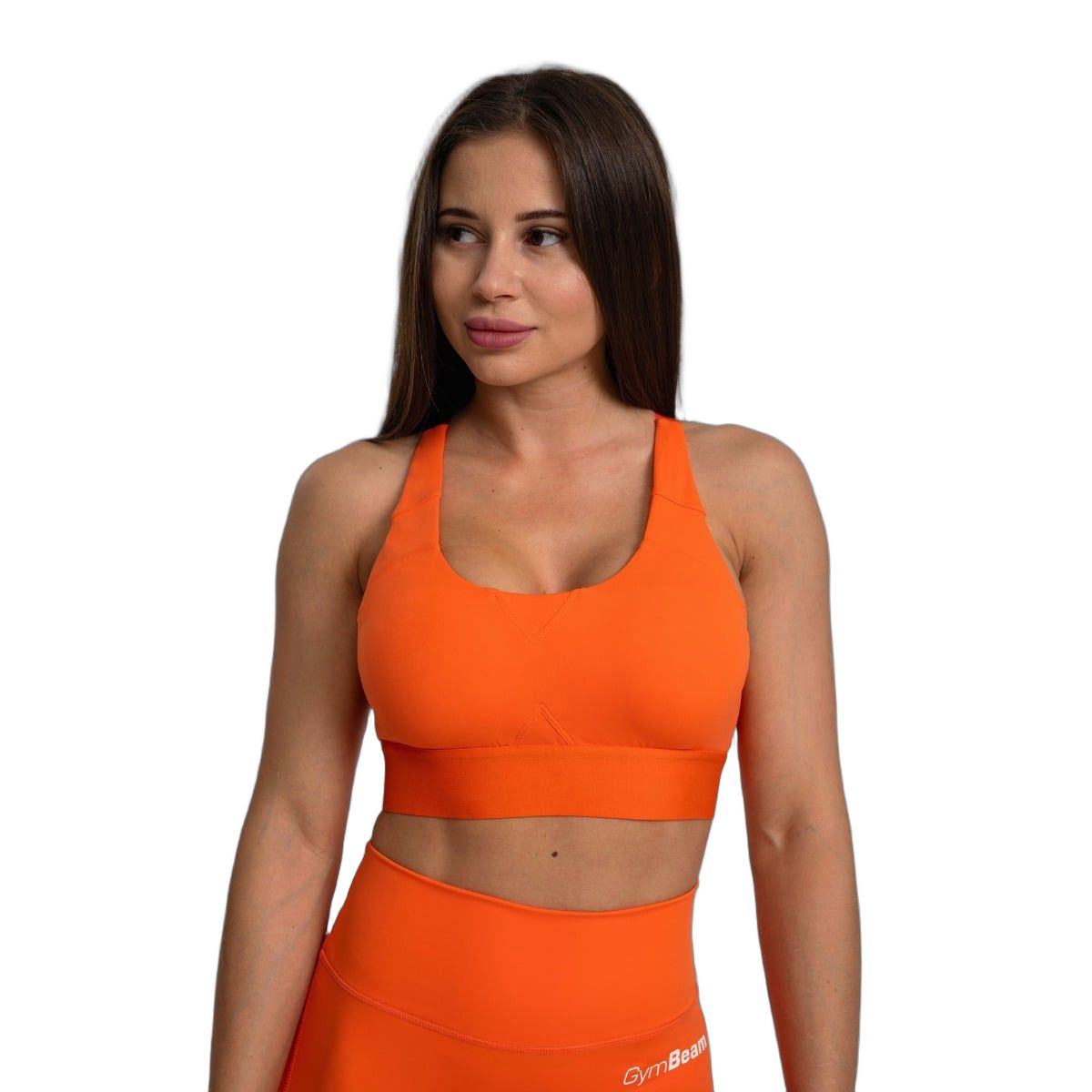 GymBeam Sport-BH Damen mit gekreuzten Trägern und Pads Limitless Orange 1 St