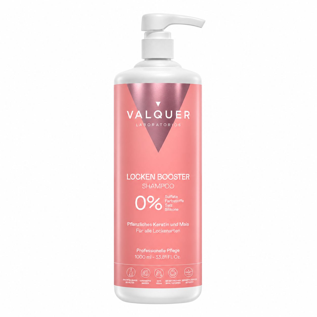 Valquer Locken Booster Shampoo mit pflanzlichem Keratin und Ölen.