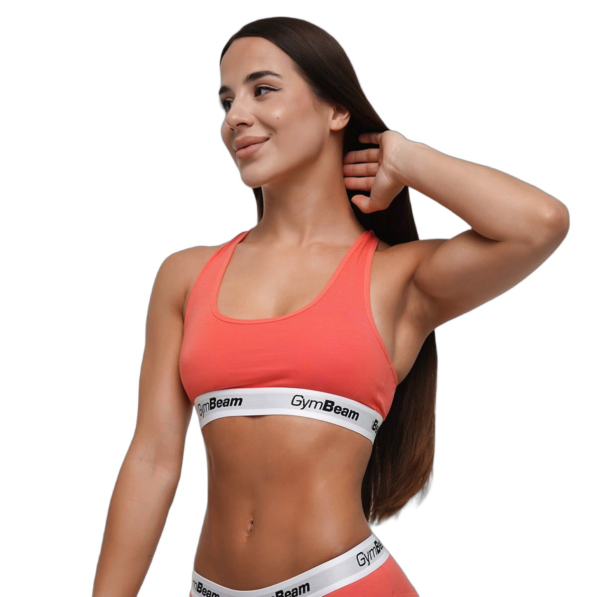 GymBeam Sport-BH Damen Bralette mit breiten Trägern in Erdbeerrot 1 St