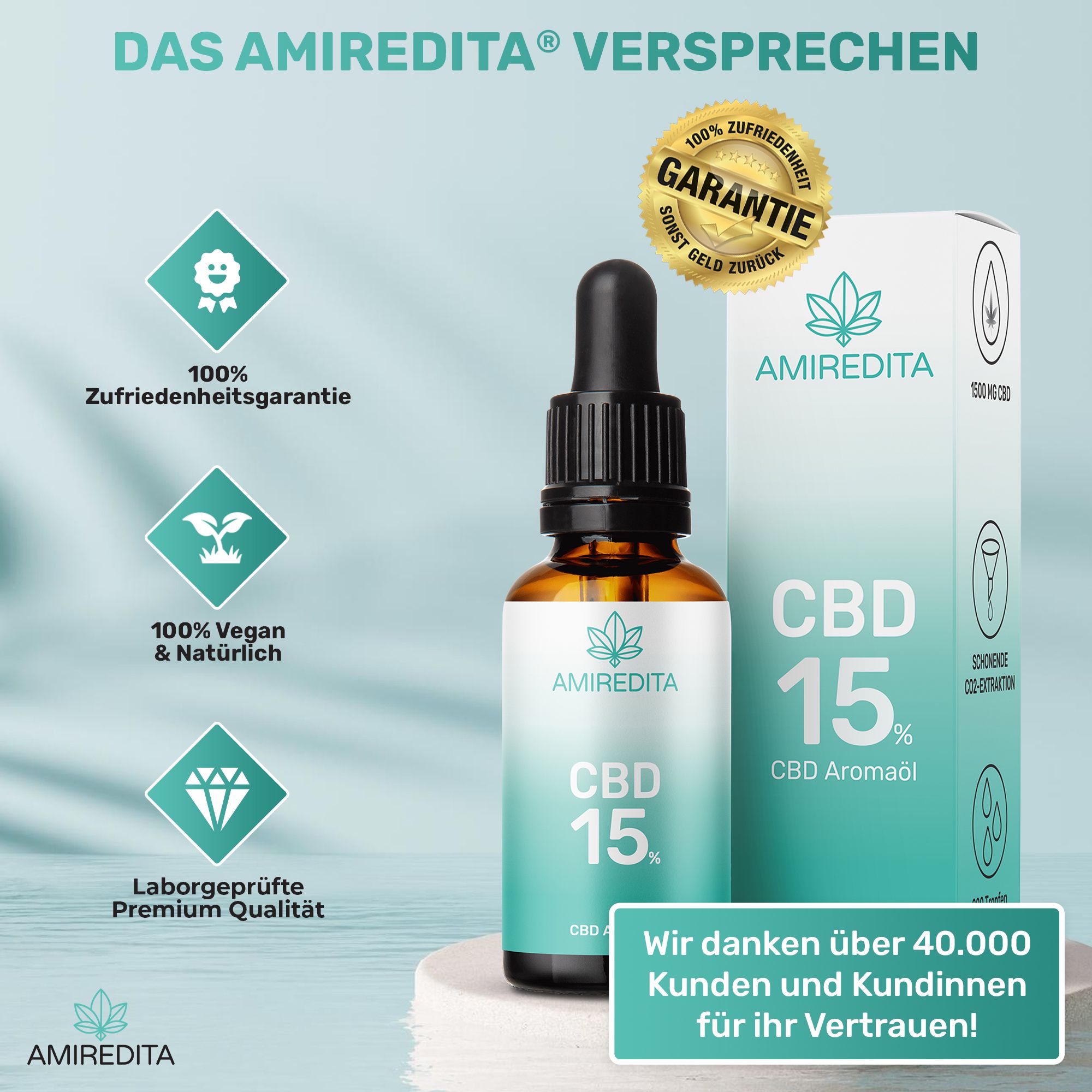 Amiredita CBD Öl 15% Breitspektrum