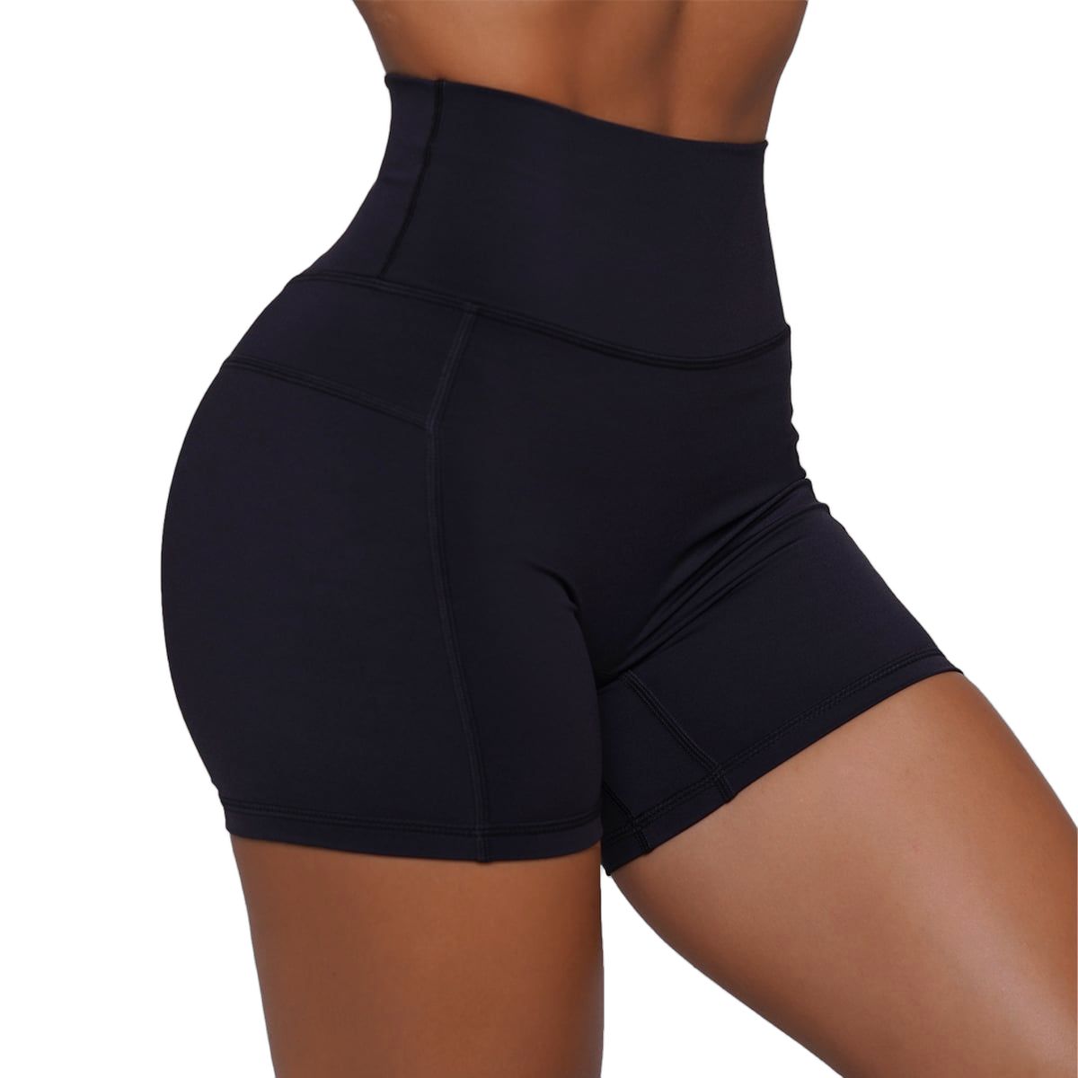GymBeam Shorts Damen Slim mit Gummizug und elastischem Material, Schwarz