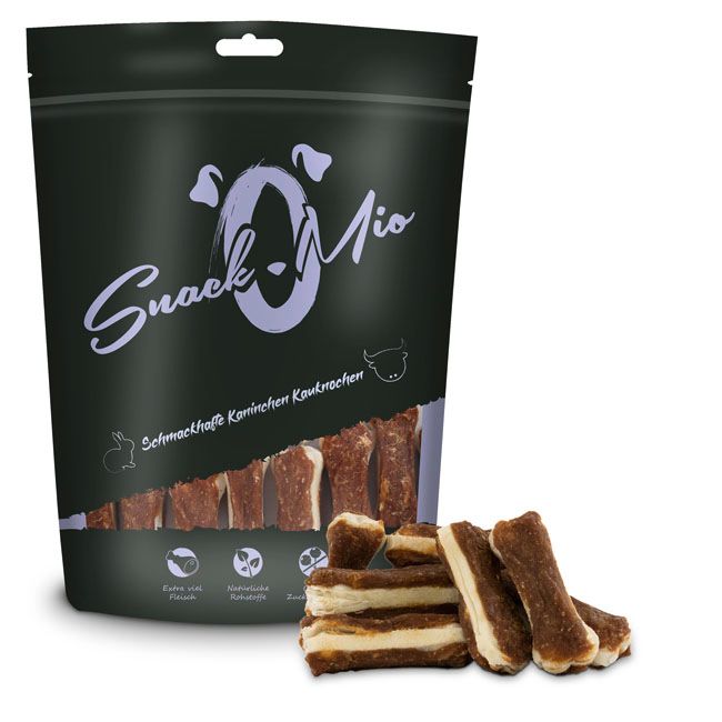 SnackOMio - Schmackhafte Kaninchen Kauknochen