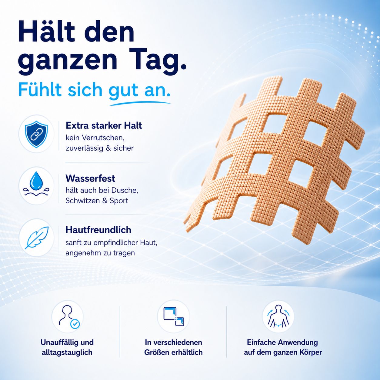 Health Press Gittertape Typ A 3er Set – Crosstape & Gitterpflaster