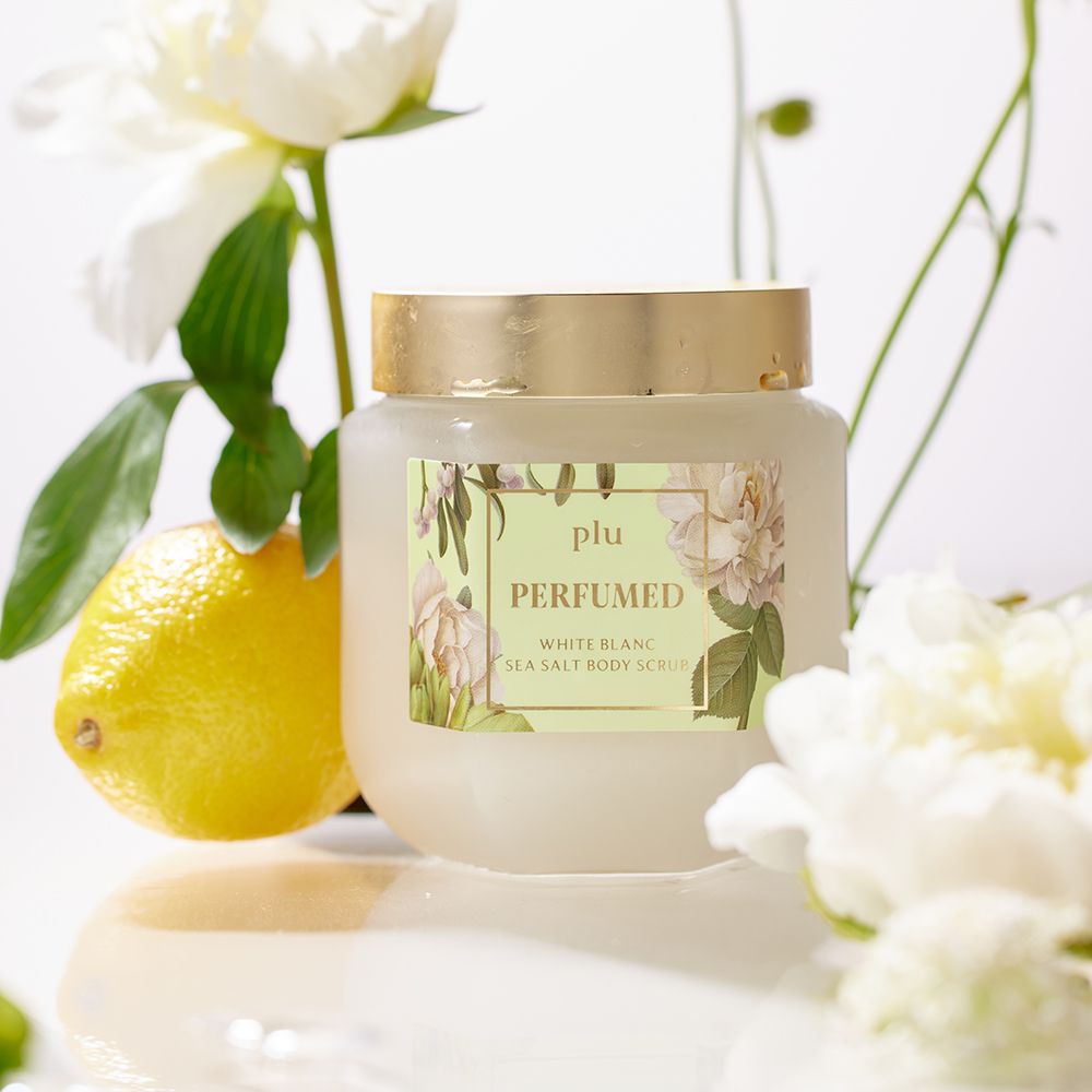 PLU Perfumed White Blanc sea Salt Body scrub