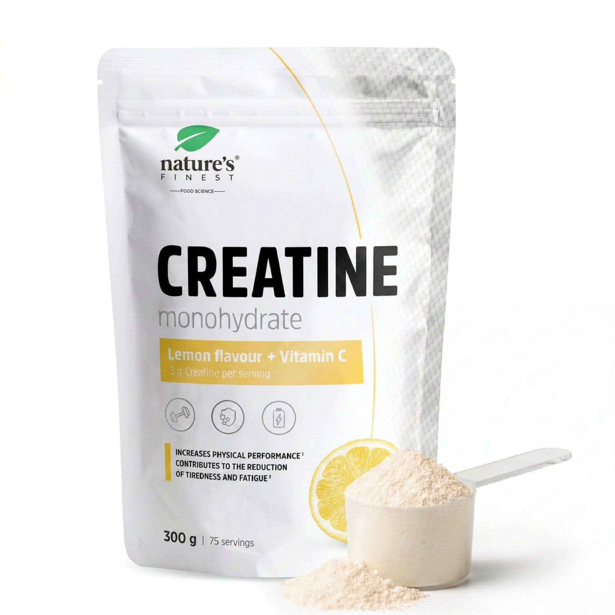 Nature's Finest Creatina monoidrato Limone, polvere