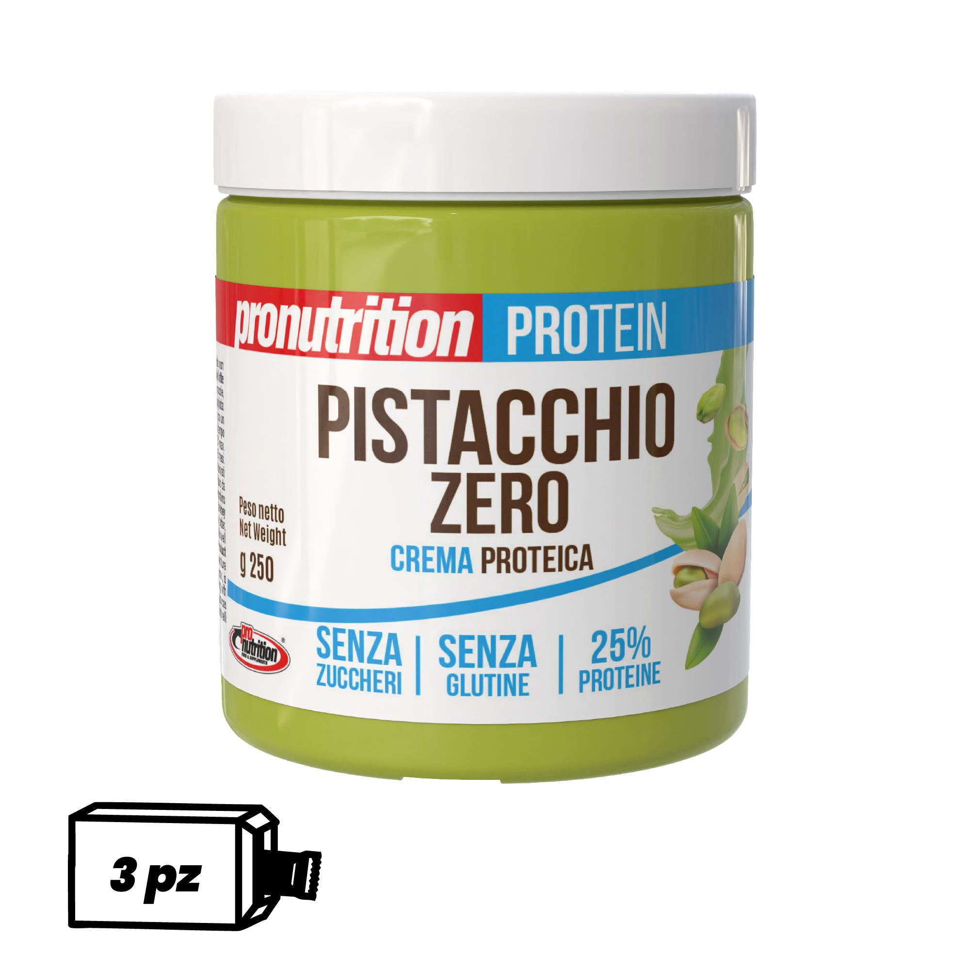 Pronutrition Crema proteica zero (3 x 350 gr, Pistacchio)