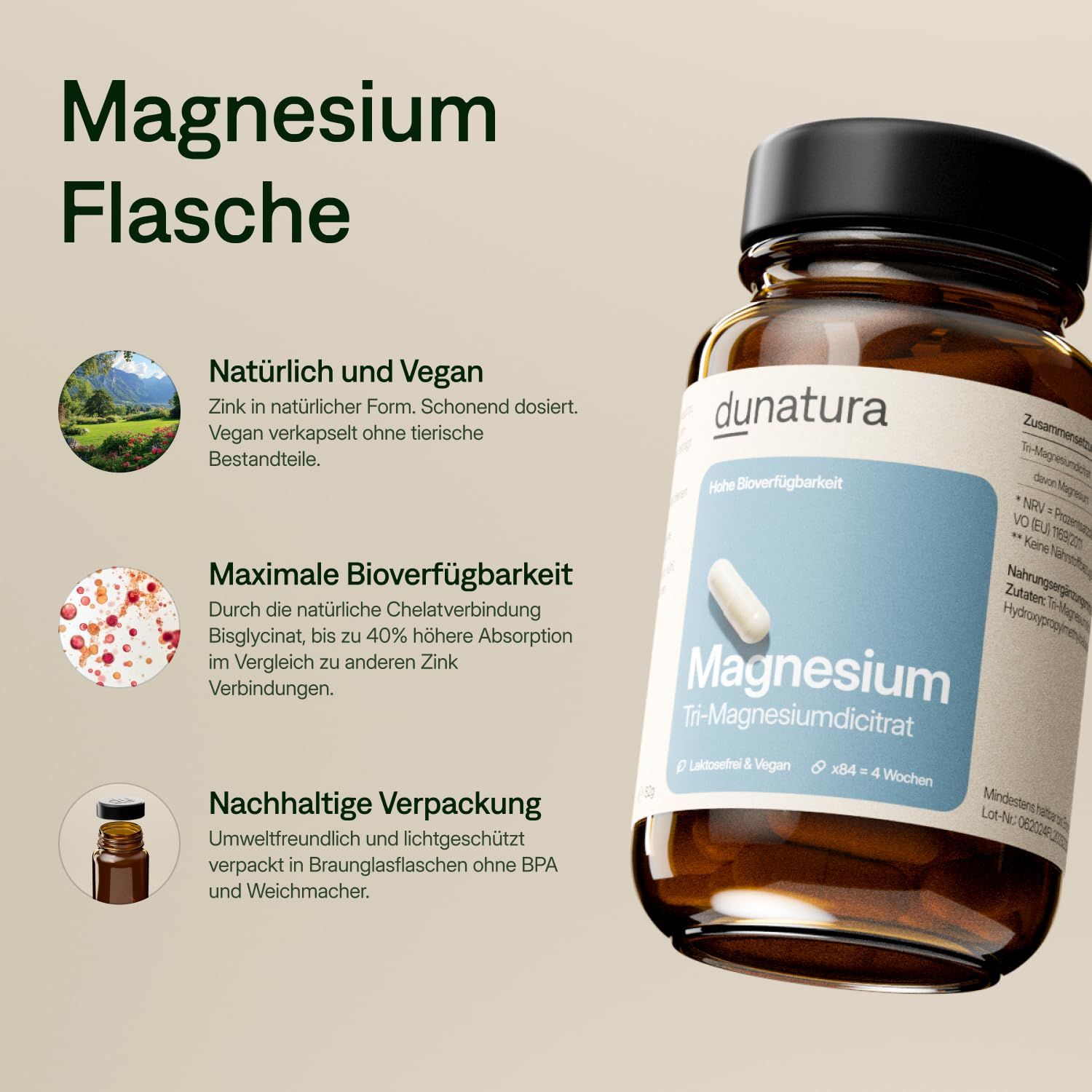 dunatura Trimagnesiumdicitrat Flasche