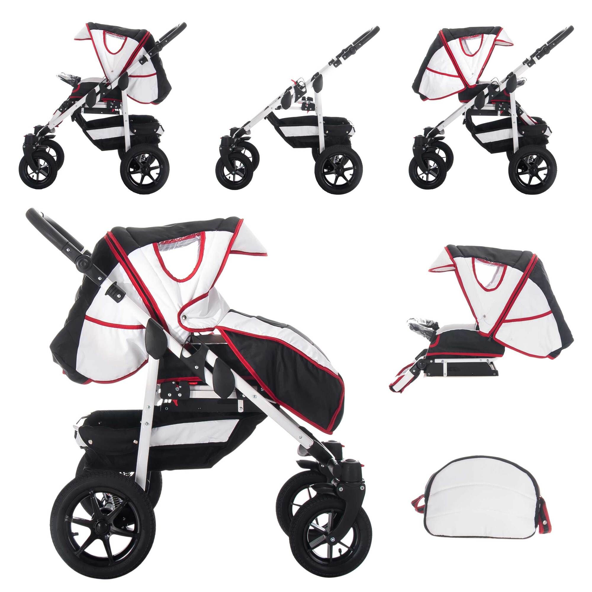 Bebebi Sidney 3 in 1 Kinderwagen Set Luftreifen, Canberra