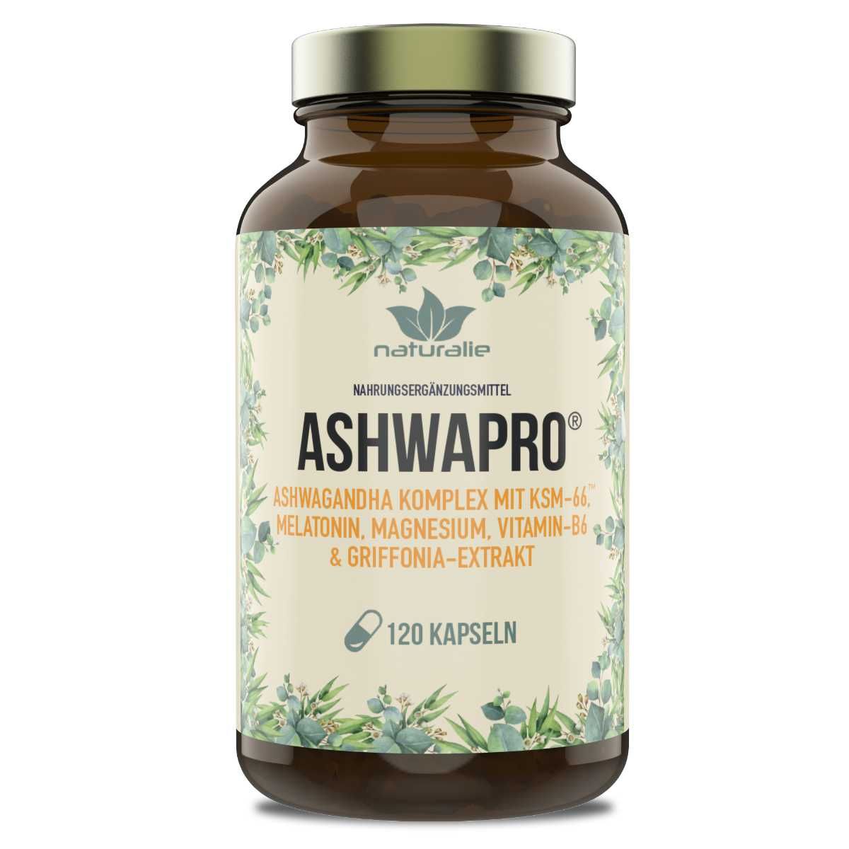 Naturalie Ashwapro Ashwagandha Kapseln Komplex mit Ksm-66 94 g
