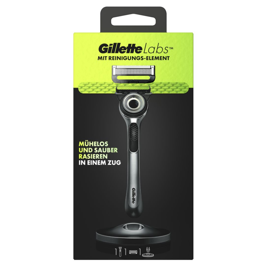 GilletteLabs, Rasierer mit Reinigungs-Element, 1 Griff 1 Klinge
