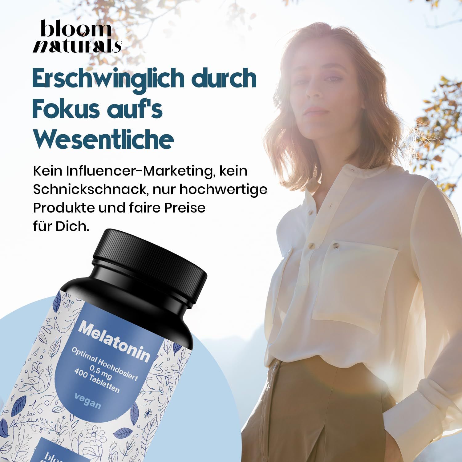 Bloom Naturals Melatonin Tabletten 0,5mg