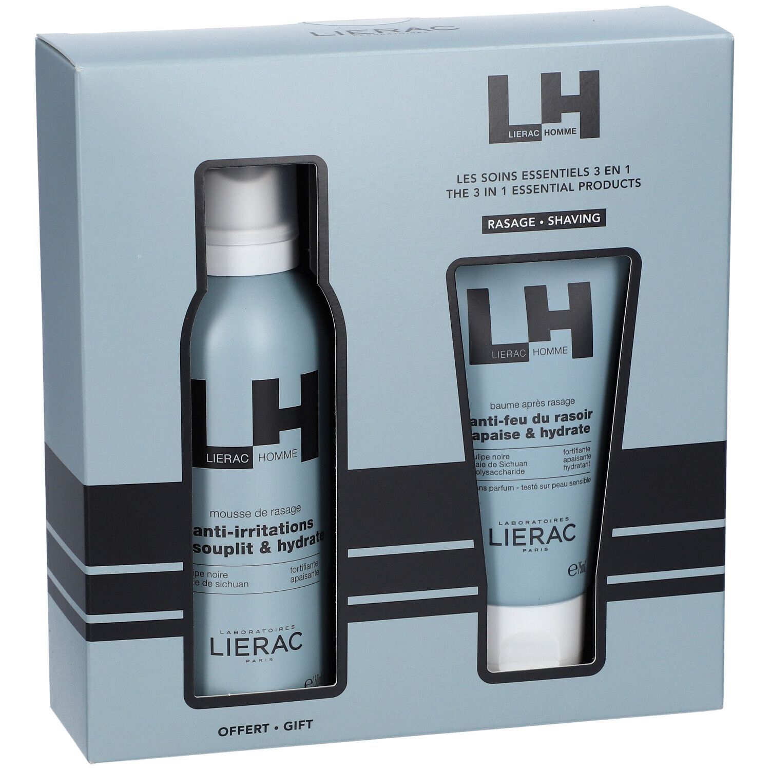 LIERAC SET MEN AFTERSHAVE BALSAM + RASIERSCHAUM