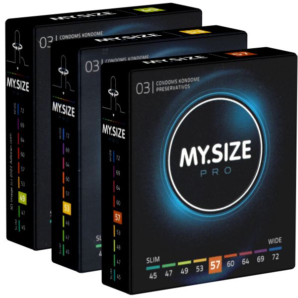 My.Size PRO *Probierset M* (49mm, 53mm, 57mm) Kondome zum Anprobieren und Austesten