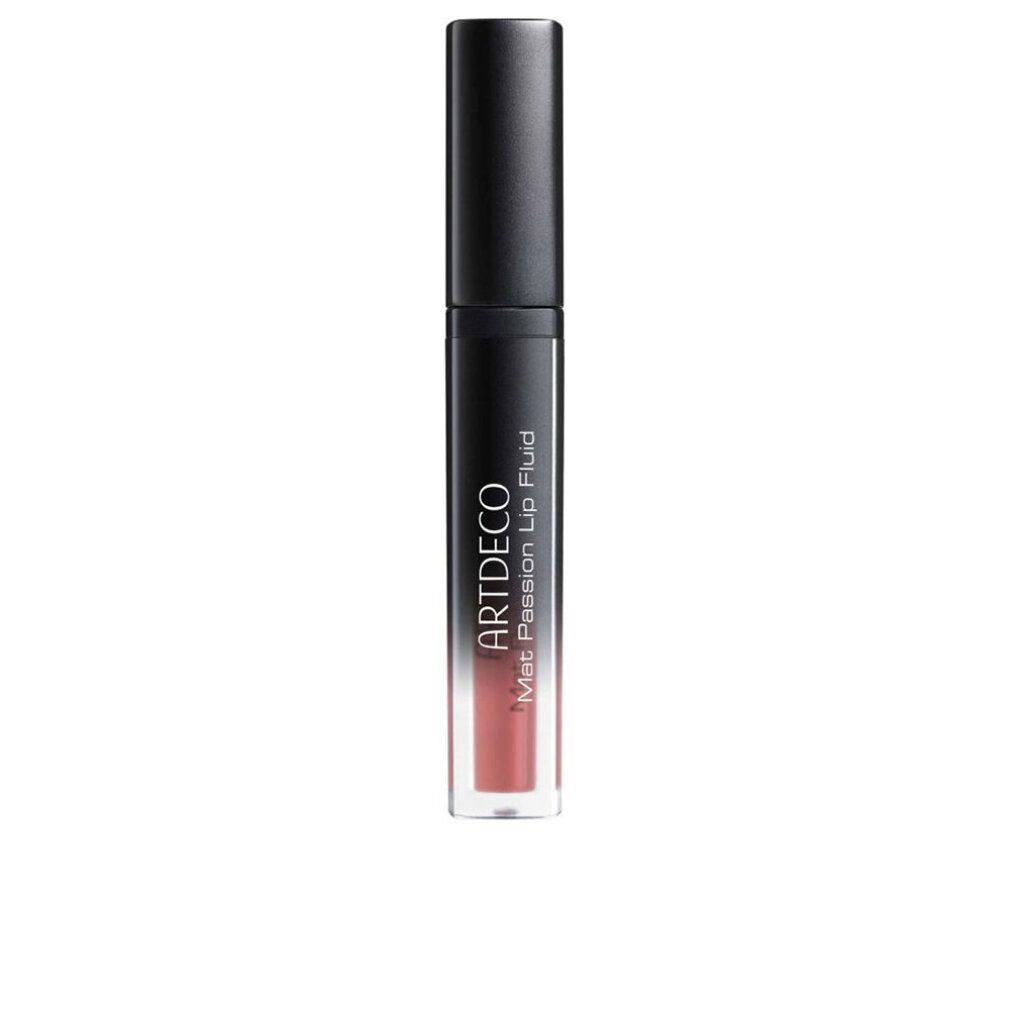 Artdeco Mat Passion Lip Fluid, geschlossener schwarzer Behälter mit Farbverlauf.