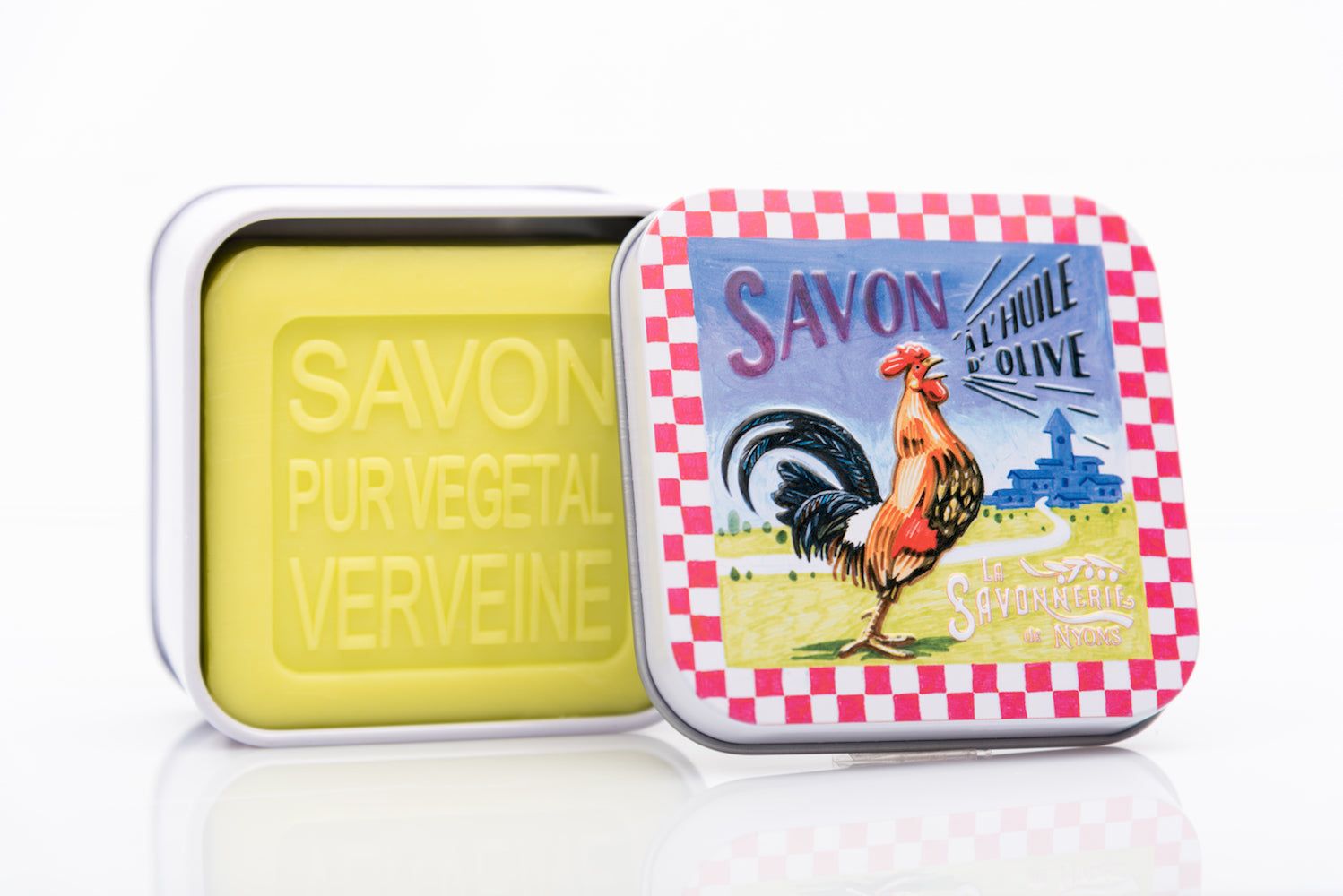 La Savonnerie de Nyons - Metallbox mit Seife 'Coq' 155 g