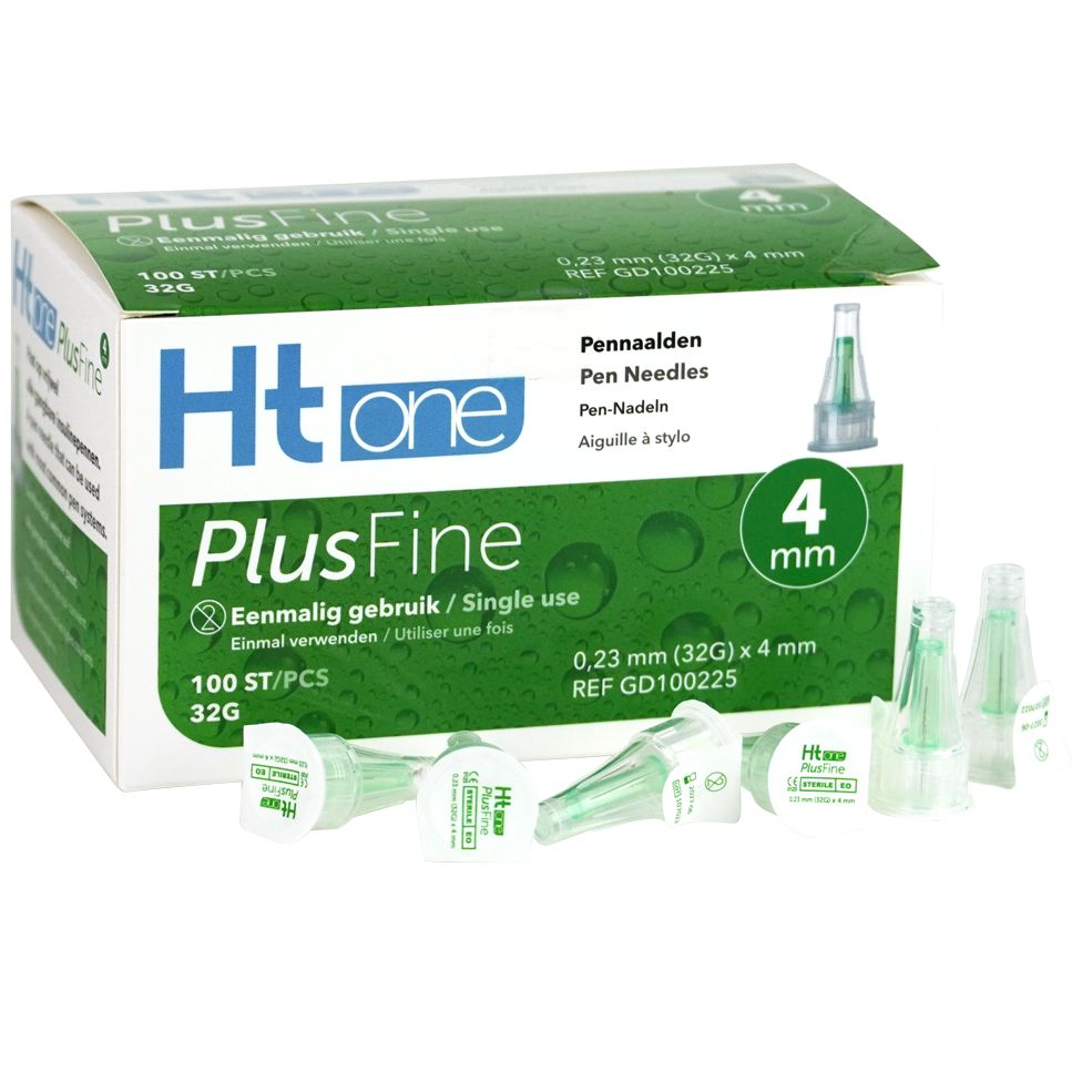 HT One PlusFine 4mm Pen-Nadeln (32G) - 100 Stück