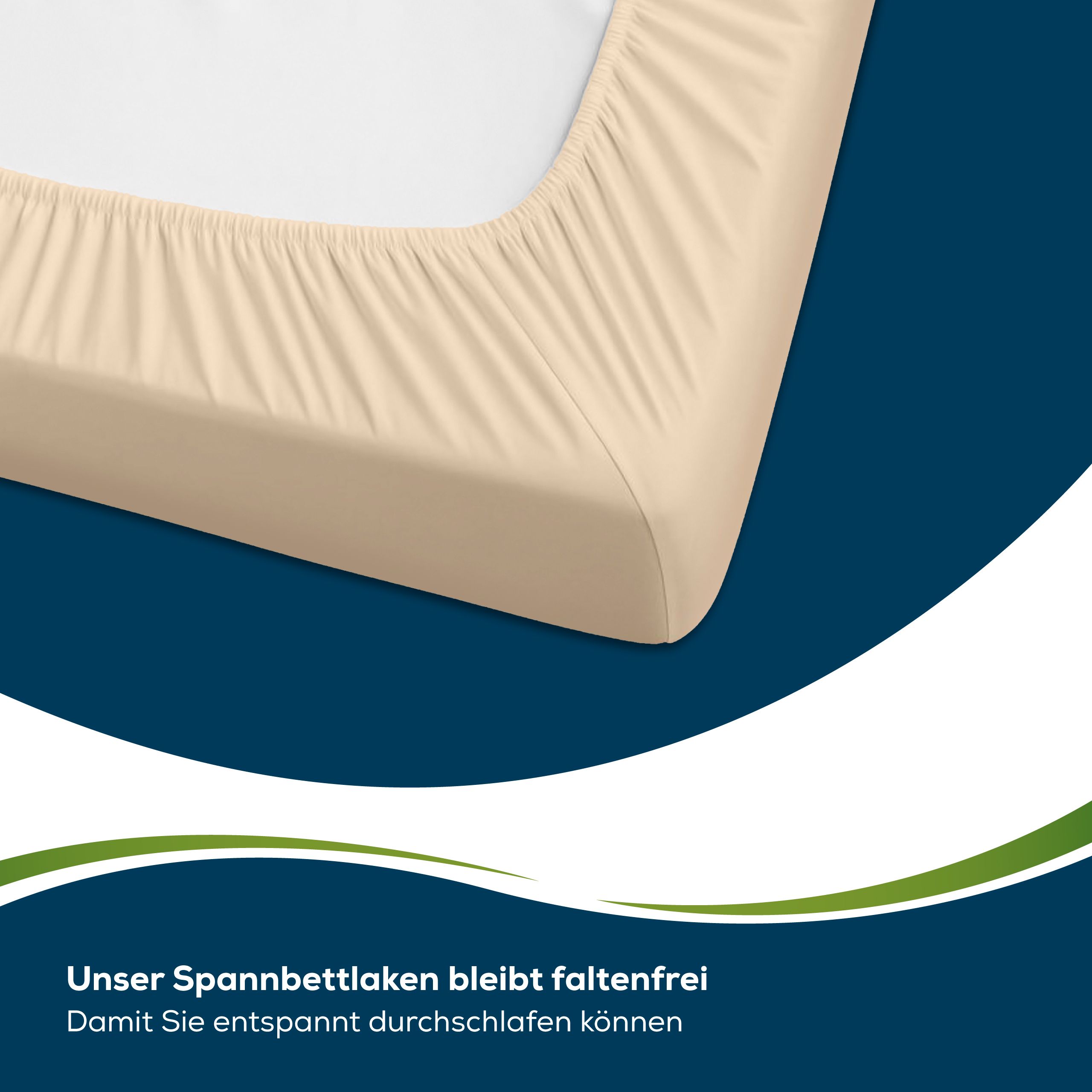 Sensalou Spannbettlaken 100 x 200 cm - Beige
