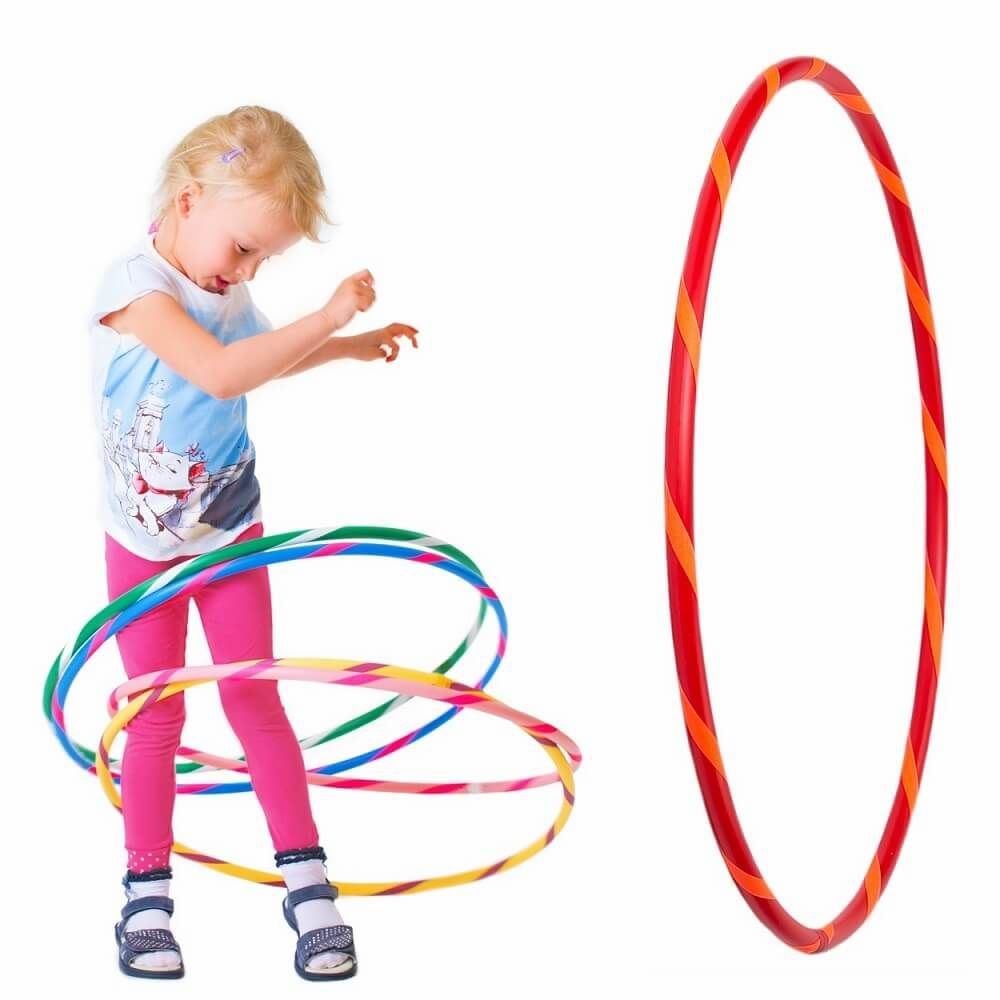 Hoopomania Kinder-Hula-Hoop mit Grip-Tape | Ø 80 cm Rot-Orange 1 St