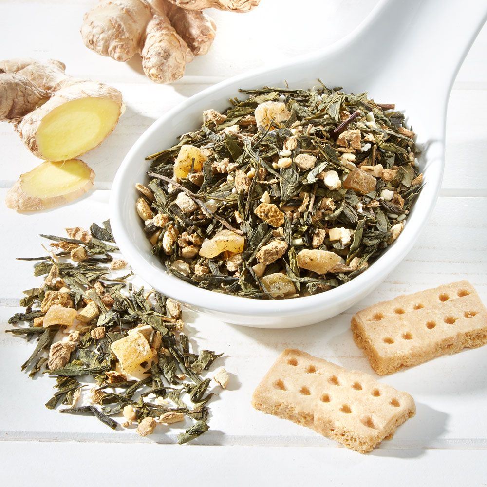 Schrader Ingwer Shortbread, Aromatisierter grüner Tee