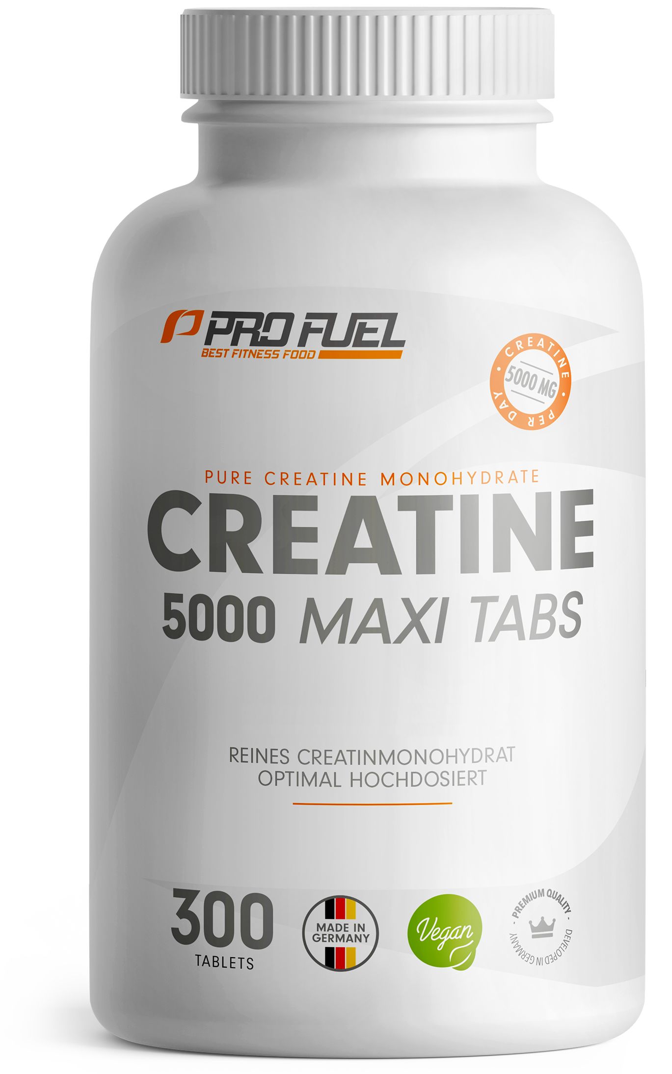 ProFuel - Creatin Tabletten | 5685 mg Creatin-Monohydrat (5000 Creatin) vegan 300 St