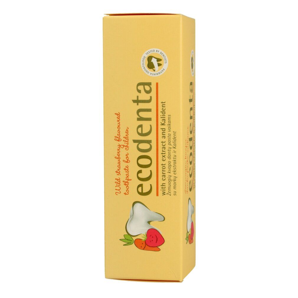 eco denta GREEN LINE Kids Zahnpasta mit Erdbeergeschmack