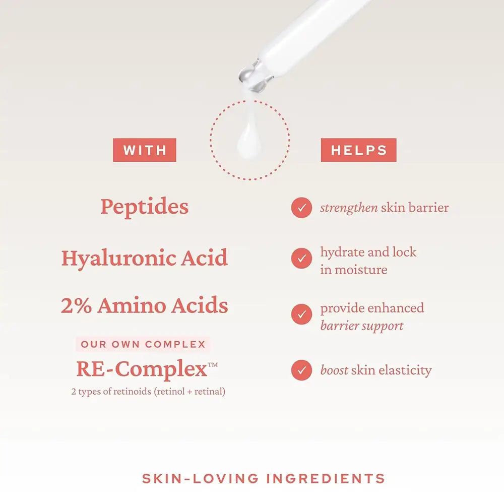 Belif Super Drops Serum: Peptide, Hyaluronsäure, Aminosäuren stärken die Hautbarriere.