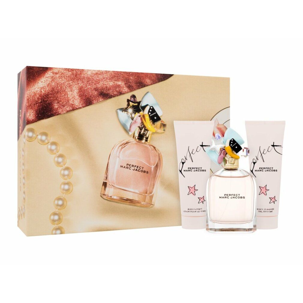 Marc Jacobs Perfect Parfüm-Set mit Flakon und zwei Pflegeprodukten.