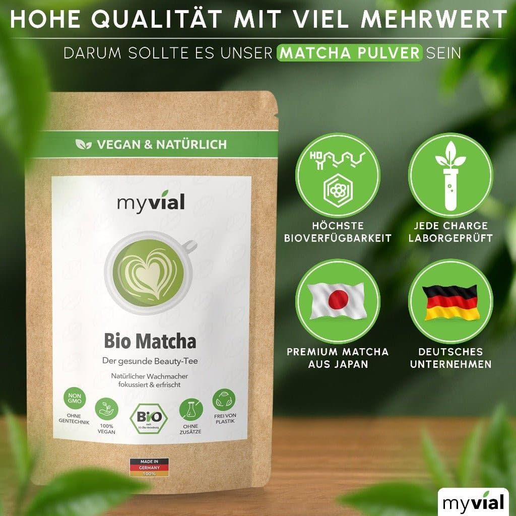 myvial® Premium Bio Matcha Tee - aus Japan Kagoshima - erlesen & steinvermahlen