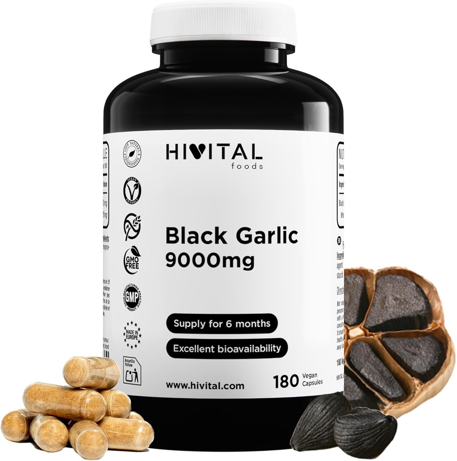 HIVITAL Capsule di Aglio Nero 9000 mg