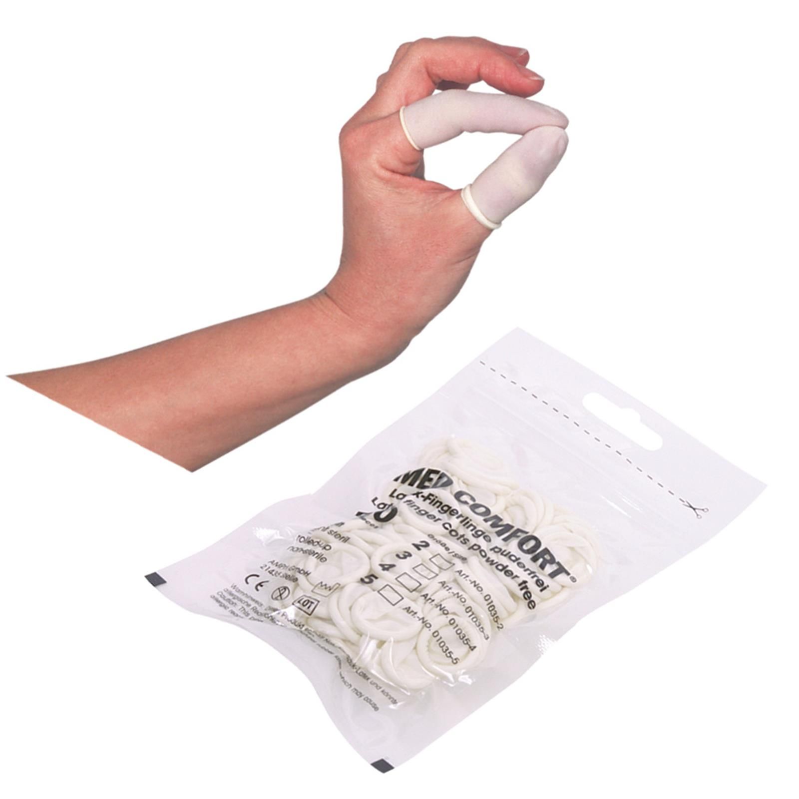 AMPri Med Comfort Fingerlinge Latex 100 Stück Gr. L / 4