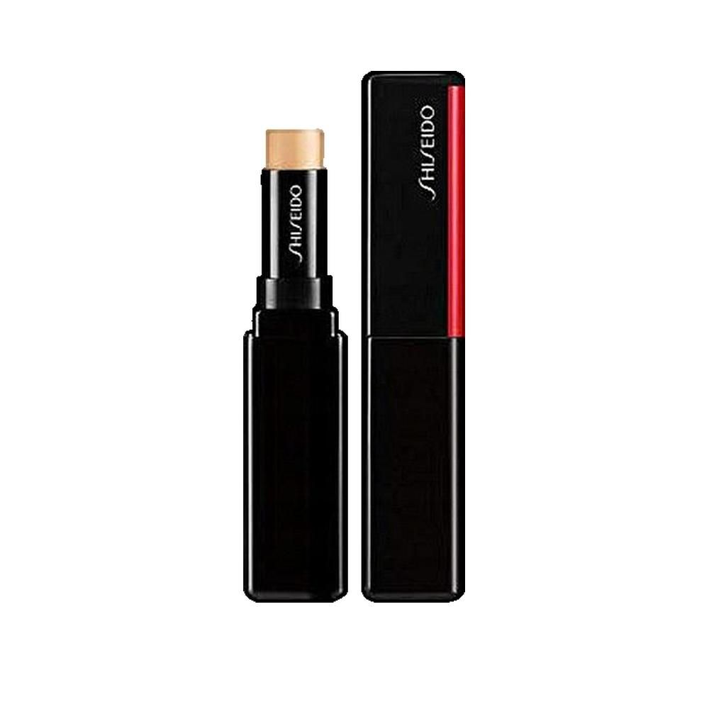 Shiseido Synchro Skin Gelstick Concealer. Schwarzer Stift mit hellem Concealer. Roter Akzent. Marke Shiseido.